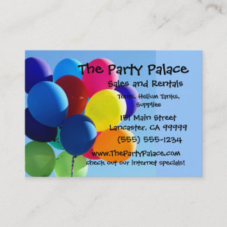 Tarjeta De Visita Globos coloridos