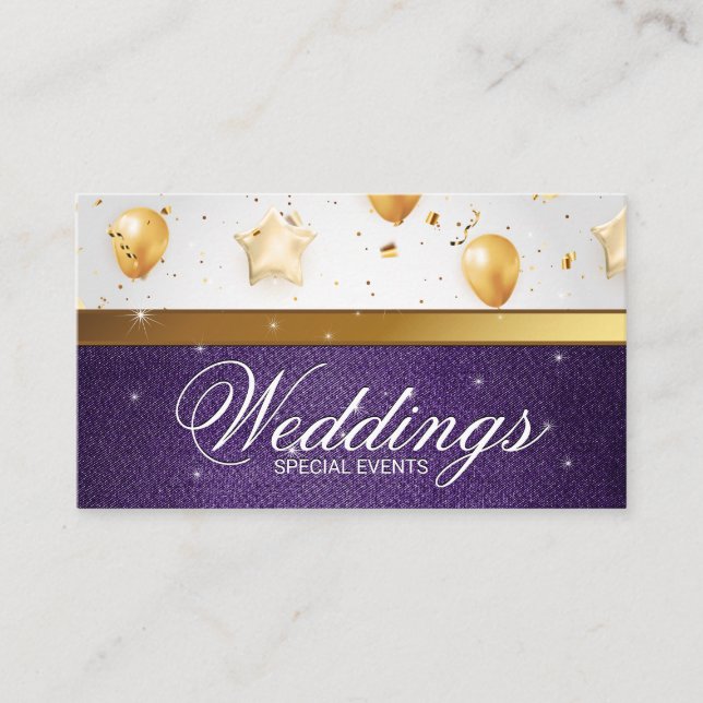 Tarjeta De Visita Globos de oro | Celebraciones | Restauración de ev (Anverso)