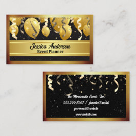 Tarjeta De Visita Globos Fiesta de eventos | Confetti | Estrellas