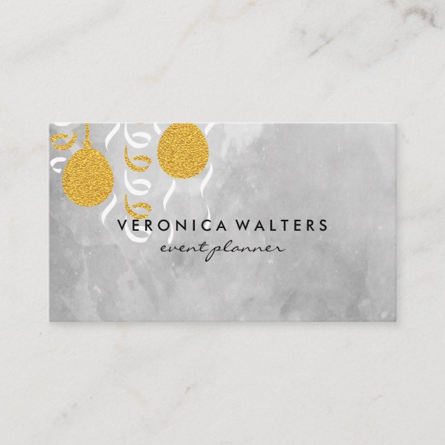 Tarjeta De Visita Globos fiestas / Máscaras (Anverso)