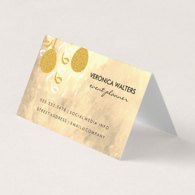 Tarjeta De Visita Globos fiestas / Máscaras de mascarada (Ejecutivo) (Anverso)