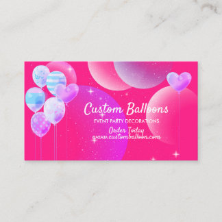 Tarjeta De Visita Globos logo personalizado código qr Decoración de 