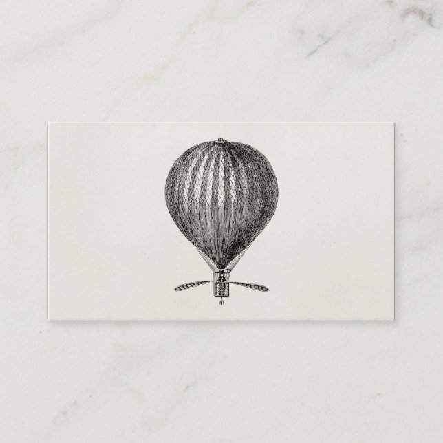 Tarjeta De Visita Globos retros del dirigible del globo del aire (Anverso)