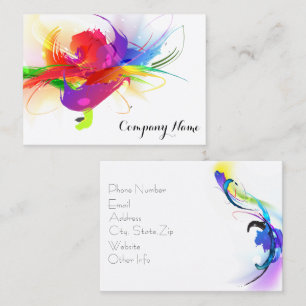 Tarjeta De Visita Gloria de la mañana abstracta Lorikeet Salpicadura