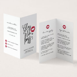 Tarjeta De Visita Gloss Like a Boss | Distribuidor De Productos Lip