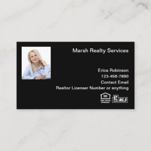 Tarjeta De Visita Glossy MLS Realtor Photo Business Card