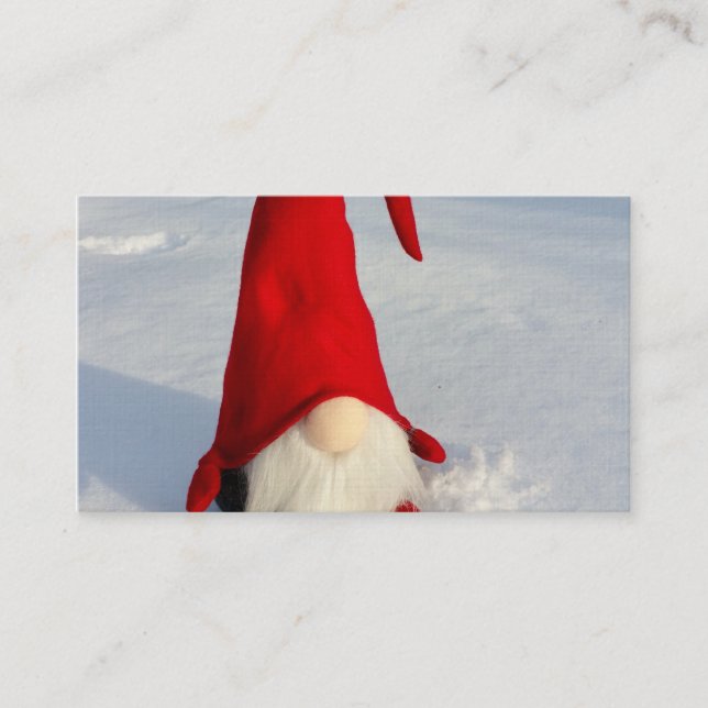 Tarjeta De Visita Gnomo escandinavo del navidad (Anverso)