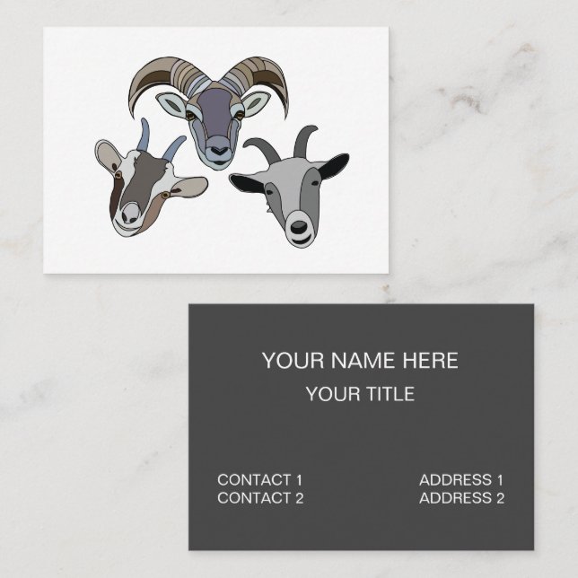 Tarjeta De Visita Goat Animal Funny Goat (Anverso / Reverso)