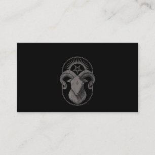 Tarjeta De Visita Goat Devil Pentagram Baphomet Satan Occult Satanic