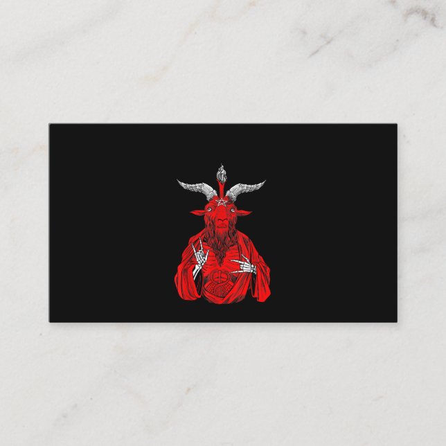 Tarjeta De Visita Goat Satan Baphomet (Anverso)