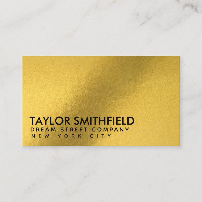 Tarjeta de visita Gold (Anverso)