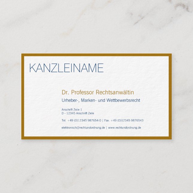 Tarjeta De Visita Gold Akzente Visitenkarte (Anverso)