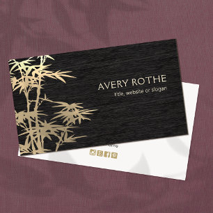 Tarjeta De Visita Gold Bamboo Alternative Medicine