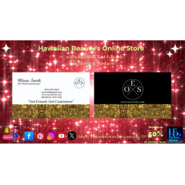 Tarjeta De Visita Gold Black Elegant Business Card 17 con plantilla