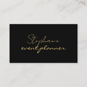 Tarjeta De Visita Gold Black Golden Yellow Custom Name Trendy Guay
