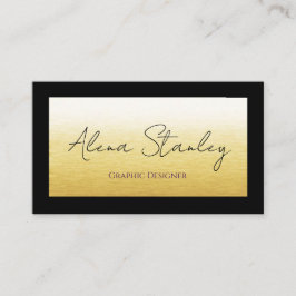 Tarjeta De Visita Gold Black Minimalist 