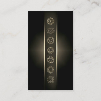 Tarjeta de visita Gold Chakras Meditation