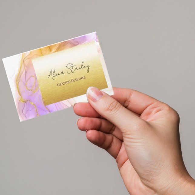 Tarjeta De Visita Gold Chic (esthetician hairstylist hair stylist nails nail salon gold business  card)