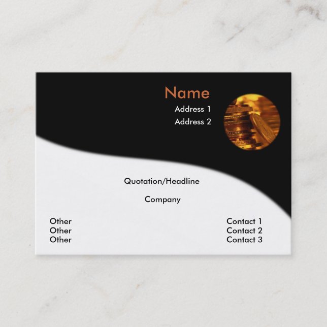 Tarjeta de visita Gold Coins (Anverso)