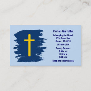 Tarjeta de visita Gold Cross Christian