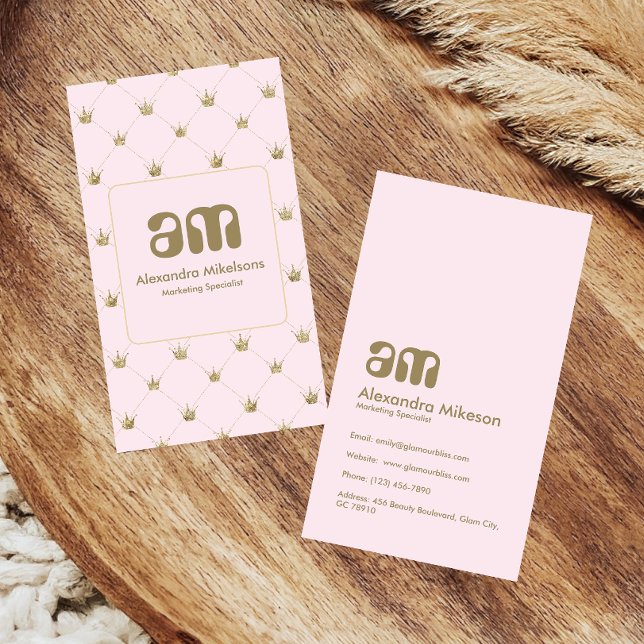 Tarjeta De Visita Gold Crown Minimal Elegant (Subido por el creador)