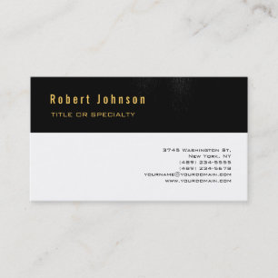 Tarjeta de visita Gold de fondo blanco de banda ne