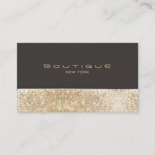 Tarjeta De Visita Gold FAUX Secuencias Ante Aspecto Belleza y Moda d