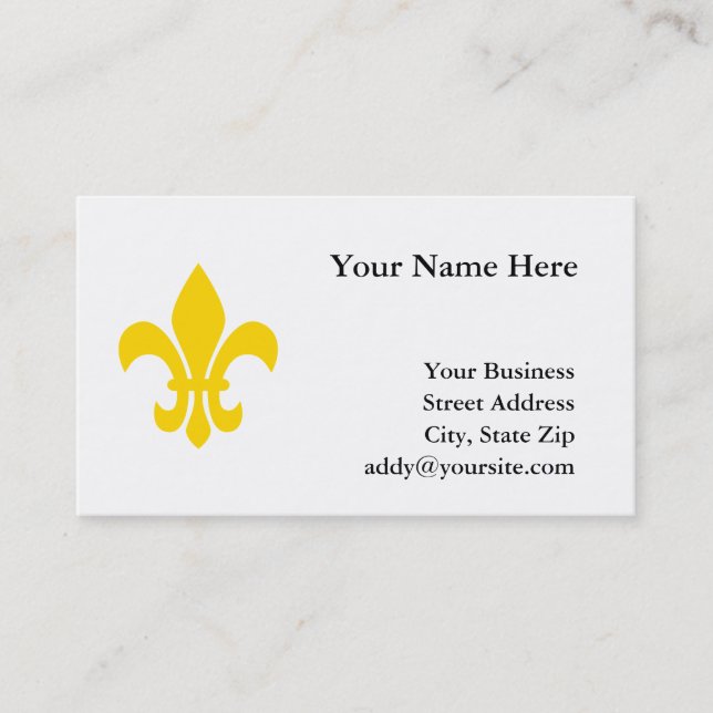 Tarjeta De Visita Gold Fleur de Lis (Anverso)