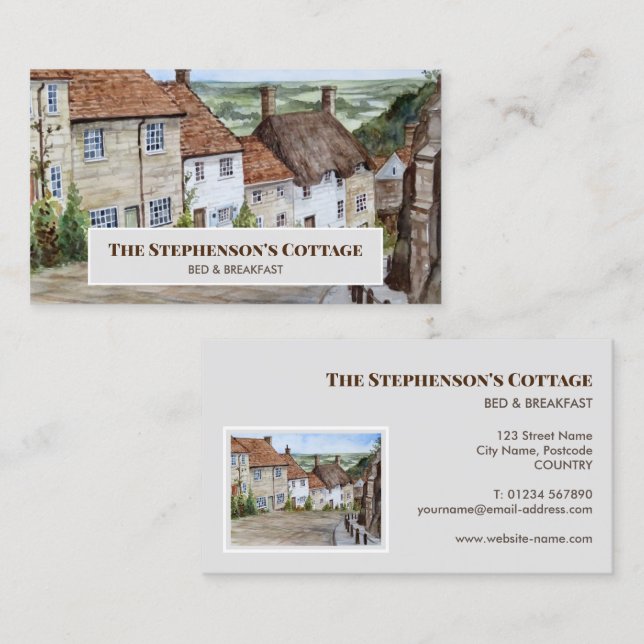 Tarjeta De Visita Gold Hill Shaftesbury Dorset England (Anverso / Reverso)