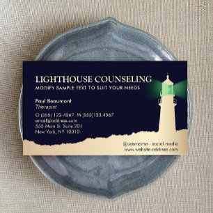 Tarjeta de visita Gold Lighthouse