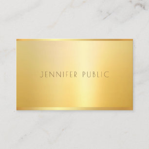 Tarjeta De Visita Gold Look Profesional Elite Template Elegant Luxe