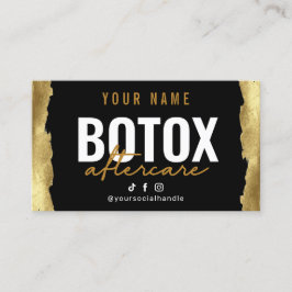 Tarjeta De Visita Gold Luxury Botox Aftercare Card