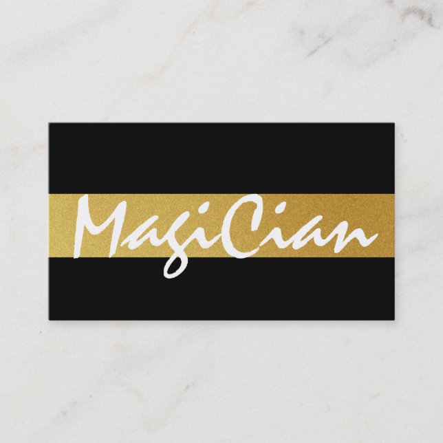 Tarjeta de visita Gold Magician (Anverso)