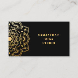 Tarjeta De Visita Gold Mandala Yoga Studio