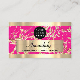 Tarjeta De Visita Gold Marble Purpurina Fashion Beautique Shop SPA