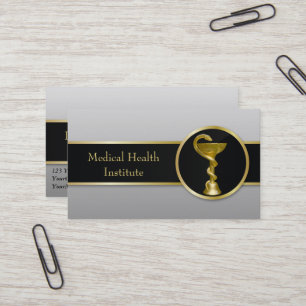 Tarjeta De Visita Gold Medical Hygieia Bowl Profesional