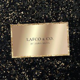 Tarjeta De Visita Gold Metallic Relieve metalizado QR Code Luxury