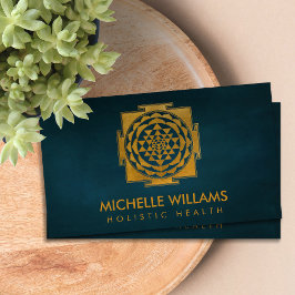 Tarjeta De Visita Gold Metallic Sri Yantra / Sri Chakra Business
