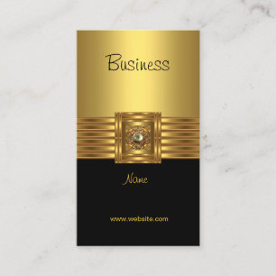 Tarjeta de visita Gold para el negro dorado