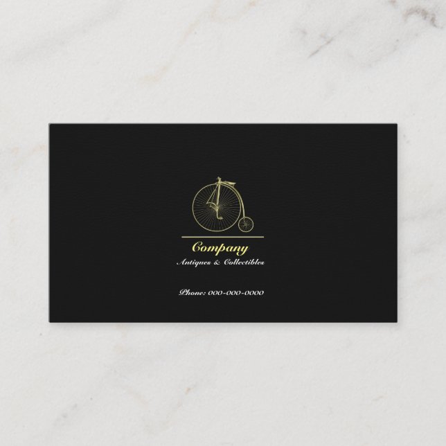 Tarjeta De Visita Gold Penny Farthing (Anverso)