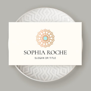 Tarjeta De Visita Gold Rosette Mandala
