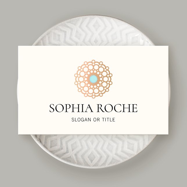 Tarjeta De Visita Gold Rosette Mandala (Subido por el creador)
