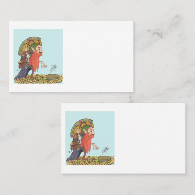 TARJETA DE VISITA GOLD SEEKER LEPRECHAUN (Anverso / Reverso)