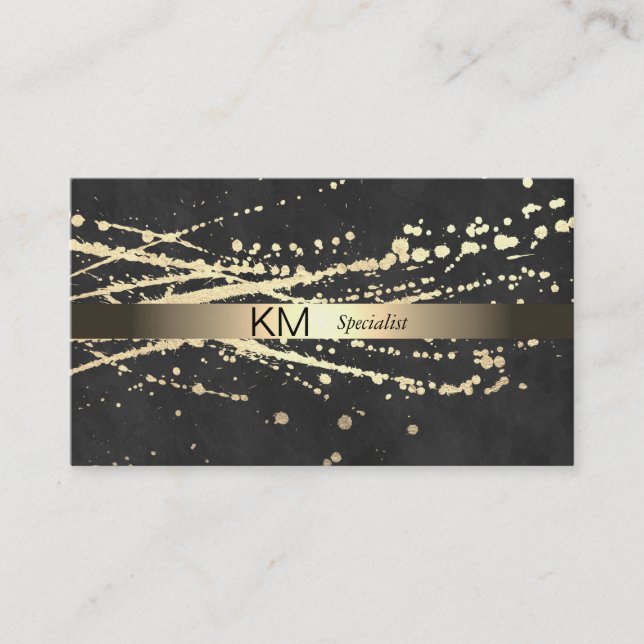 Tarjeta De Visita Gold Spatter Lux Executive (Anverso)