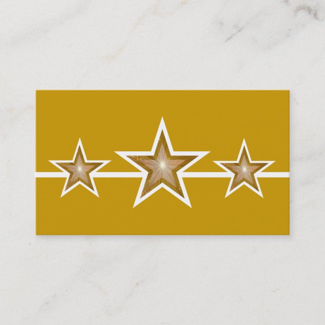 Tarjeta De Visita Gold Star 3 estrellas oro (Anverso)