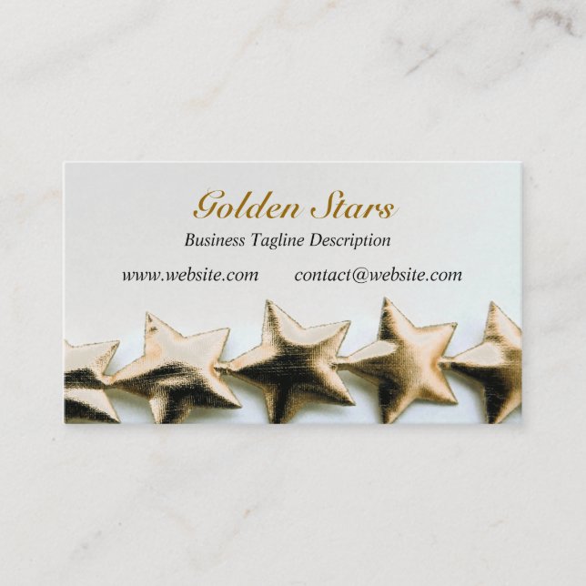 Tarjeta de visita Gold Stars (Anverso)