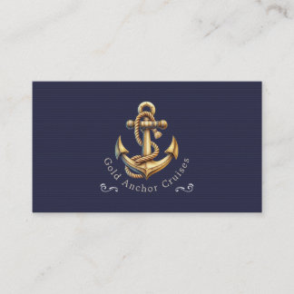 Tarjeta De Visita Golden Anchor Business Card