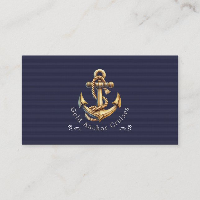 Tarjeta De Visita Golden Anchor Business Card (Anverso)