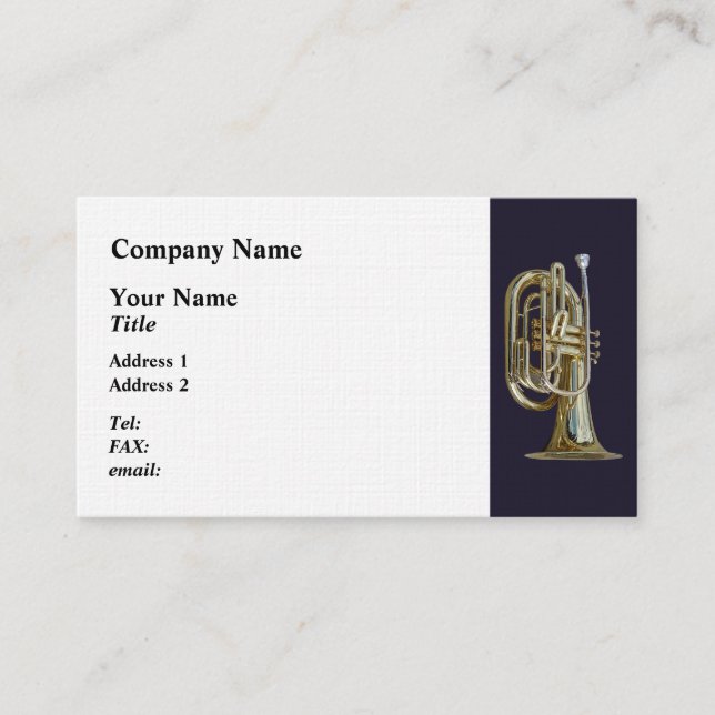 Tarjeta De Visita Golden Brass Euphonium (Anverso)