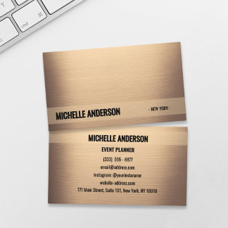 Tarjeta de visita Golden Bronze de lujo